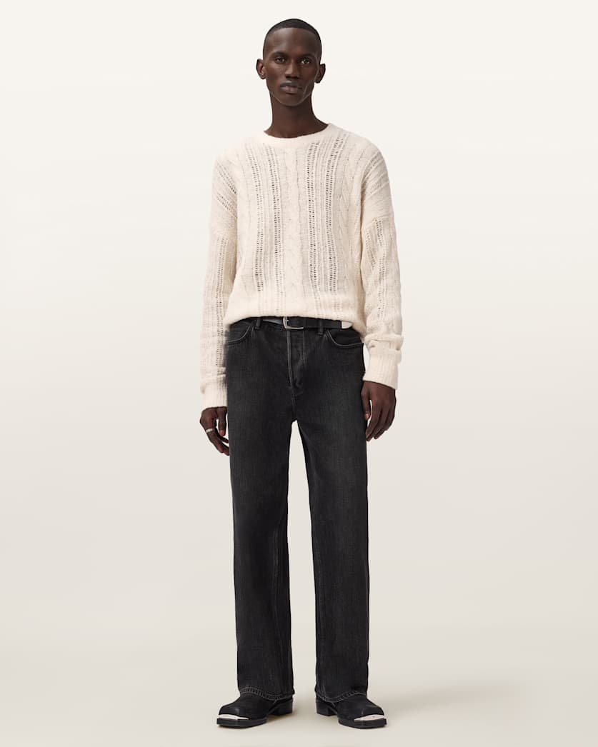 Josif Oversized Wool Jumper ECRU WHITE | ALLSAINTS